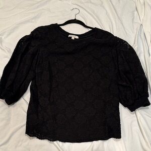 Anthropologie Black Lace Women's Top